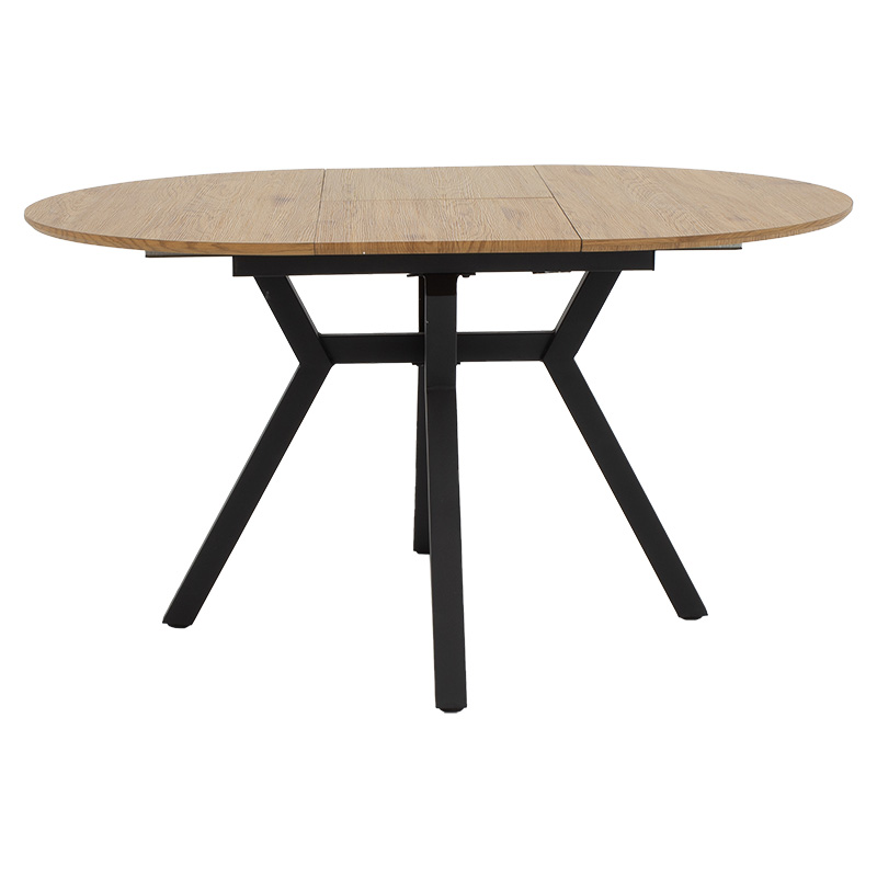Tραπέζι Frances pakoworld επεκτεινόμενο MDF sonoma-μαύρο 100-140x100x75εκ Tραπέζι Frances pakoworld επεκτεινόμενο MDF sonoma-μαύρο 100-140x100x75εκ