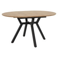 Tραπέζι Frances pakoworld επεκτεινόμενο MDF sonoma-μαύρο 100-140x100x75εκ Tραπέζι Frances pakoworld επεκτεινόμενο MDF sonoma-μαύρο 100-140x100x75εκ