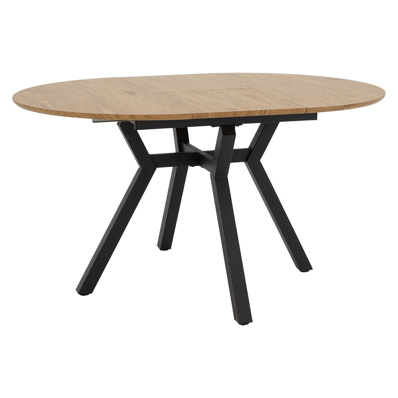 Tραπέζι Frances pakoworld επεκτεινόμενο MDF sonoma-μαύρο 100-140x100x75εκ Tραπέζι Frances pakoworld επεκτεινόμενο MDF sonoma-μαύρο 100-140x100x75εκ