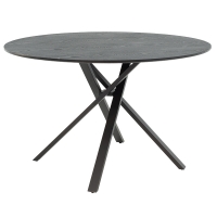 Tραπέζι Cerco pakoworld MDF μαύρο Φ120x75εκ Tραπέζι Cerco pakoworld MDF μαύρο Φ120x75εκ