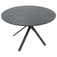 Tραπέζι Cerco pakoworld MDF μαύρο Φ120x75εκ Tραπέζι Cerco pakoworld MDF μαύρο Φ120x75εκ
