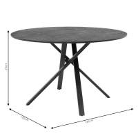 Tραπέζι Cerco pakoworld MDF μαύρο Φ120x75εκ Tραπέζι Cerco pakoworld MDF μαύρο Φ120x75εκ