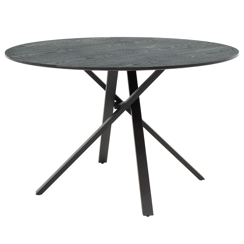 Tραπέζι Cerco pakoworld MDF μαύρο Φ120x75εκ Tραπέζι Cerco pakoworld MDF μαύρο Φ120x75εκ