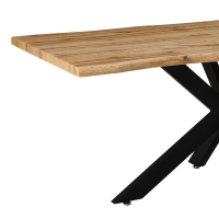 Tραπέζι Gilman pakoworld mdf σε sonoma απόχρωση και μαύρο μεταλλικό πόδι 200x100x75εκ Tραπέζι Gilman pakoworld mdf σε sonoma απόχρωση και μαύρο μεταλλικό πόδι 200x100x75εκ