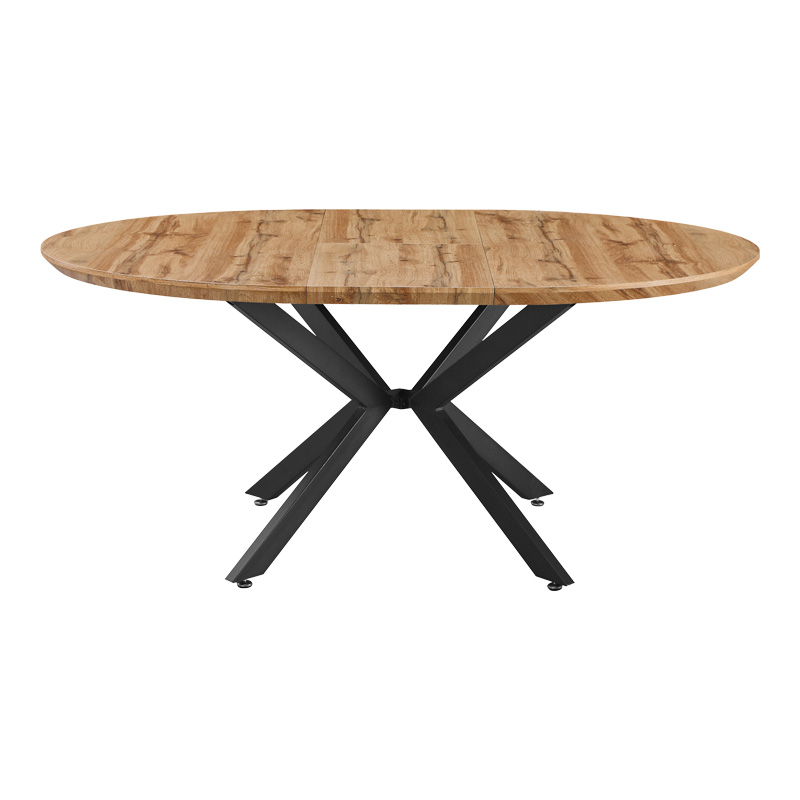 Τραπέζι επεκτεινόμενο Edina pakoworld mdf σε sonoma απόχρωση με μαύρα μεταλλικά πόδια 130-170x130x75εκ Τραπέζι επεκτεινόμενο Edina pakoworld mdf σε sonoma απόχρωση με μαύρα μεταλλικά πόδια 130-170x130x75εκ