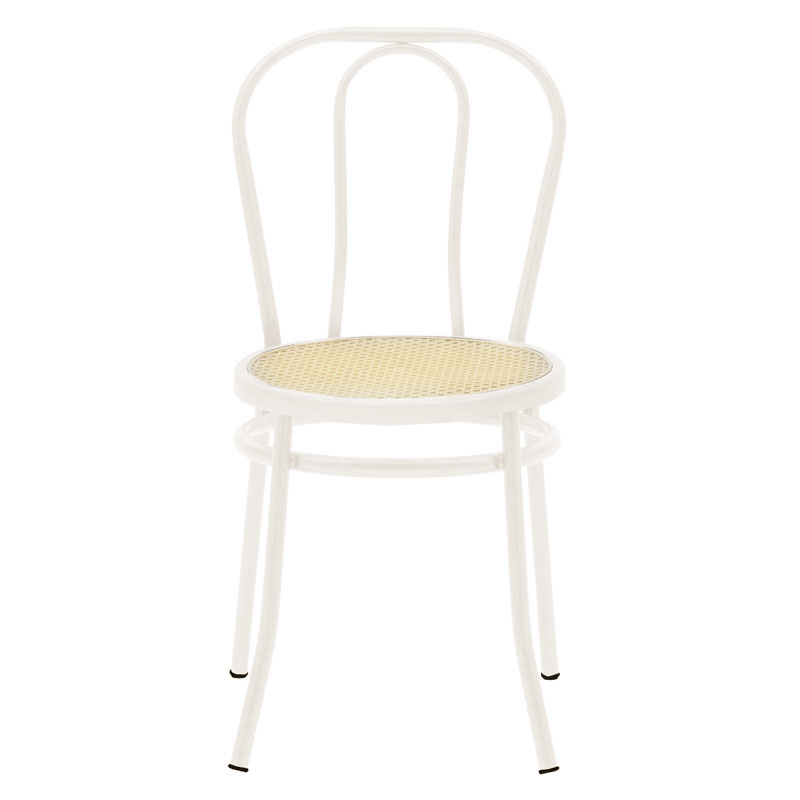 Καρέκλα Βιέννης pakoworld pe rattan μπεζ-μέταλλο εκρού Καρέκλα Βιέννης pakoworld pe rattan μπεζ-μέταλλο εκρού