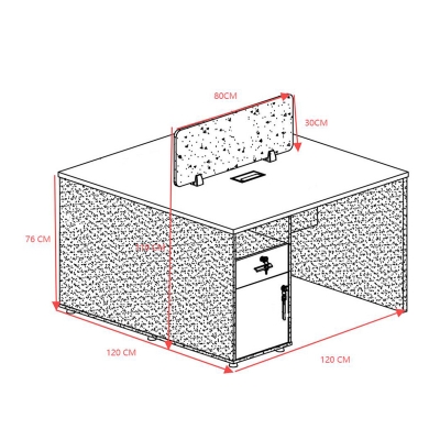 Γραφείο εργασίας επαγγελματικό 2 θέσεων Dakota pakoworld σε καρυδί-ανθρακί απόχρωση 120x120x76εκ Γραφείο εργασίας επαγγελματικό 2 θέσεων Dakota pakoworld σε καρυδί-ανθρακί απόχρωση 120x120x76εκ