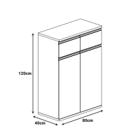 Ντουλάπια γραφείου επαγγελματικά Oscar pakoworld καρυδί-ανθρακί 200x40x120εκ Ντουλάπια γραφείου επαγγελματικά Oscar pakoworld καρυδί-ανθρακί 200x40x120εκ