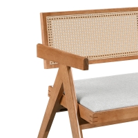 Καναπές Winslow pakoworld διθέσιος ξύλο rubberwood σε ανοιχτό καρυδί χρώμα-ύφασμα ανοιχτό γκρι 130x60x77.5εκ Καναπές Winslow pakoworld διθέσιος ξύλο rubberwood σε ανοιχτό καρυδί χρώμα-ύφασμα ανοιχτό γκρι 130x60x77.5εκ