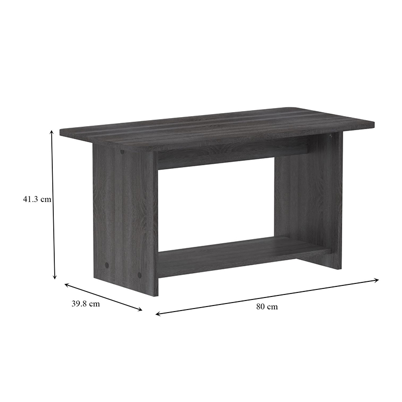 Τραπέζι Kumba pakoworld σε ανθρακί-wenge απόχρωση 80x40x42εκ