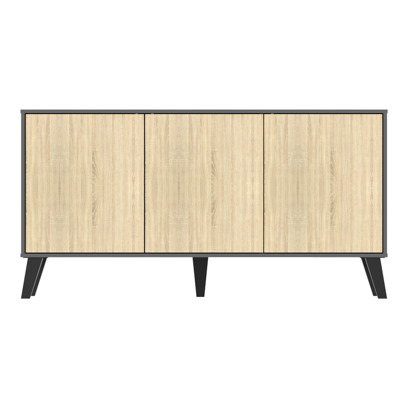 Μπουφές Billie pakoworld ανθρακί-sonoma 149x40x77εκ