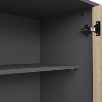 Μπουφές Billie pakoworld ανθρακί-sonoma 149x40x77εκ