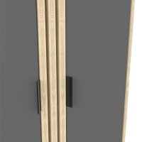 Παπουτσοθήκη-ντουλάπι Shoby pakoworld ανθρακί-sonoma 70.5x30x91εκ