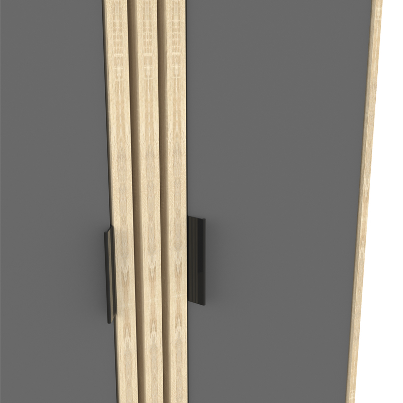 Παπουτσοθήκη-ντουλάπι Shoby pakoworld ανθρακί-sonoma 70.5x30x91εκ