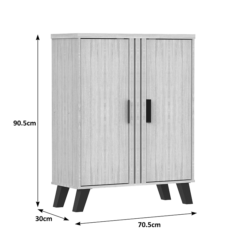 Παπουτσοθήκη-ντουλάπι Shoby pakoworld sonoma 70.5x30x91εκ