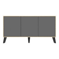 Μπουφές Billie pakoworld sonoma-ανθρακί149x40x77εκ