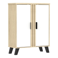 Παπουτσοθήκη-ντουλάπι Shoby pakoworld λευκό-sonoma 70.5x30x91εκ