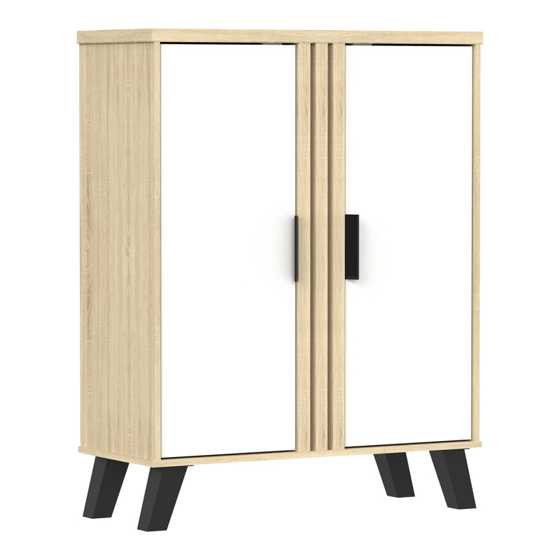 Παπουτσοθήκη-ντουλάπι Shoby pakoworld λευκό-sonoma 70.5x30x91εκ