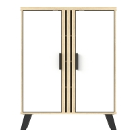 Παπουτσοθήκη-ντουλάπι Shoby pakoworld λευκό-sonoma 70.5x30x91εκ