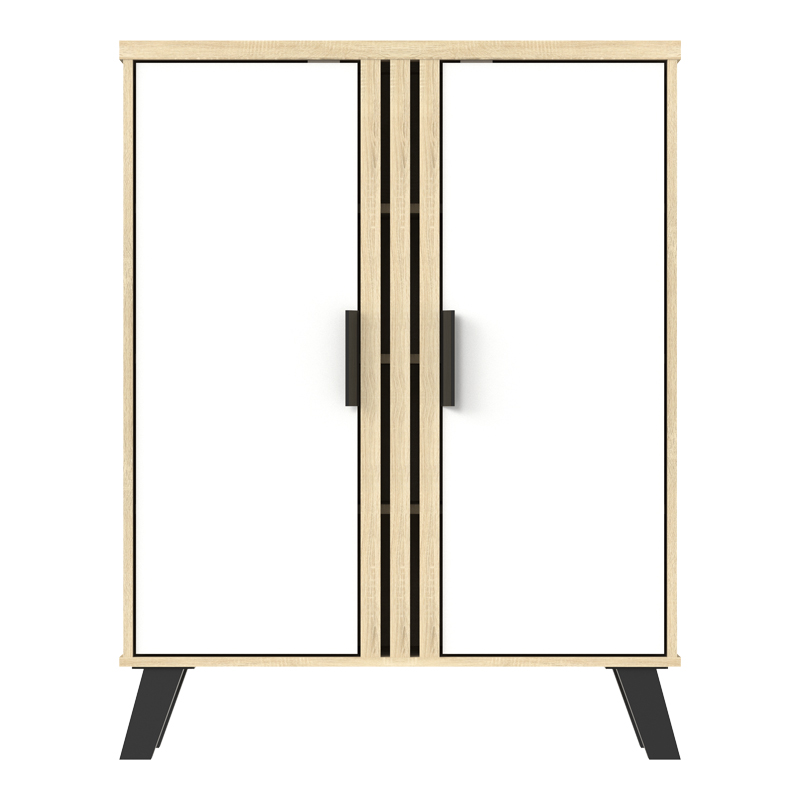 Παπουτσοθήκη-ντουλάπι Shoby pakoworld λευκό-sonoma 70.5x30x91εκ