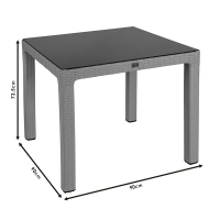 Τραπέζι Explore pakoworld με UV protection PP καφέ 90x90x73.5εκ Τραπέζι Explore pakoworld με UV protection PP καφέ 90x90x73.5εκ