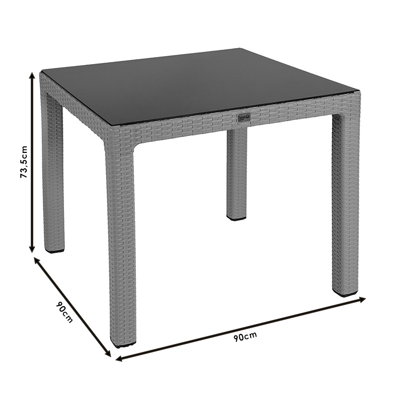 Τραπέζι Explore pakoworld με UV protection PP καφέ 90x90x73.5εκ Τραπέζι Explore pakoworld με UV protection PP καφέ 90x90x73.5εκ