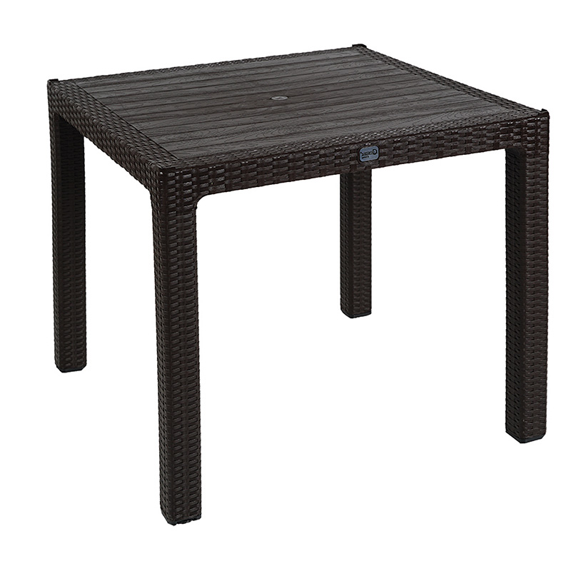 Τραπέζι Explore pakoworld με UV protection PP καφέ 90x90x73.5εκ Τραπέζι Explore pakoworld με UV protection PP καφέ 90x90x73.5εκ