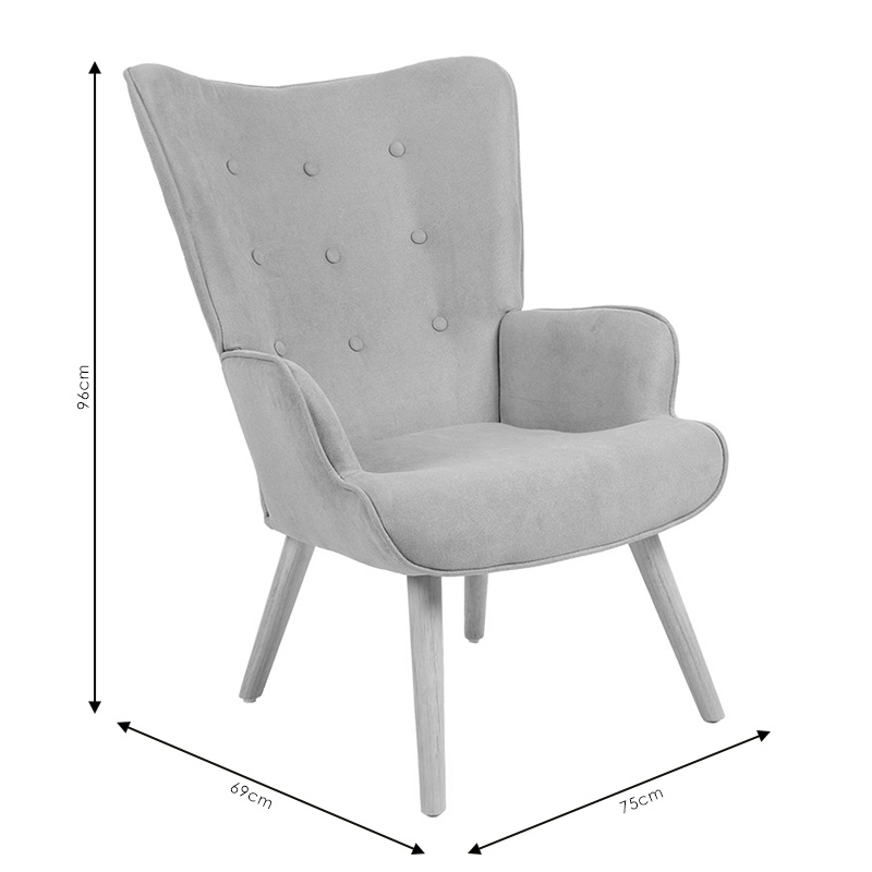 Πολυθρόνα Fluffy pakoworld ύφασμα καφέ-φυσικό 75x69x96εκ Πολυθρόνα Fluffy pakoworld ύφασμα καφέ-φυσικό 75x69x96εκ