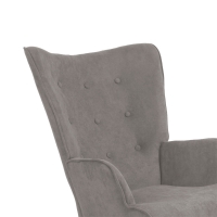 Πολυθρόνα Fluffy pakoworld ύφασμα γκρι-πόδι rubberwood φυσικό 75x69x96εκ Πολυθρόνα Fluffy pakoworld ύφασμα γκρι-πόδι rubberwood φυσικό 75x69x96εκ