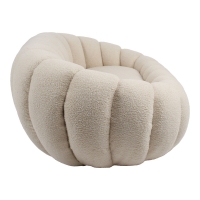 Καναπές 2θέσιος Yannick pakoworld μπουκλέ ύφασμα σε μπεζ απόχρωση 148x92x62εκ