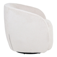 Πολυθρόνα Barrelo pakoworld περιστρεφόμενη με κρεμ ύφασμα 77x72x69εκ