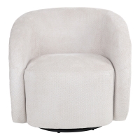 Πολυθρόνα Barrelo pakoworld περιστρεφόμενη με κρεμ ύφασμα 77x72x69εκ