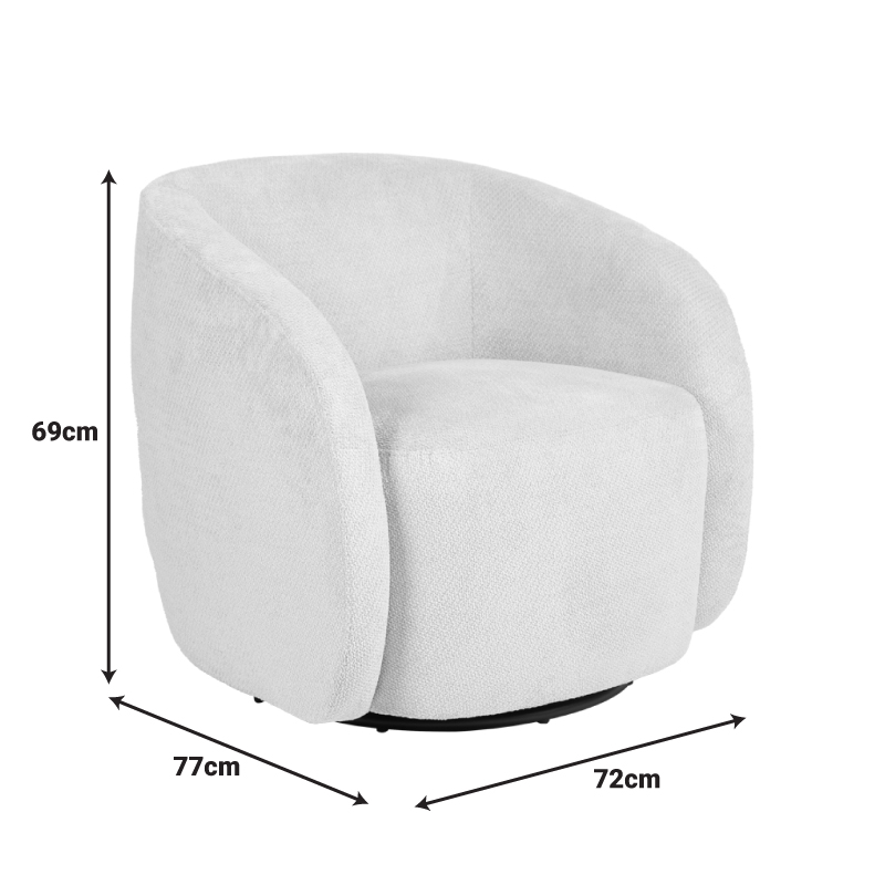 Πολυθρόνα Barrelo pakoworld περιστρεφόμενη ύφασμα σάπιο μήλο 77x72x69εκ Πολυθρόνα Barrelo pakoworld περιστρεφόμενη ύφασμα σάπιο μήλο 77x72x69εκ