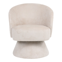 Πολυθρόνα Cioura pakoworld περιστρεφόμενη ύφασμα μπεζ 70x68x75εκ Πολυθρόνα Cioura pakoworld περιστρεφόμενη ύφασμα μπεζ 70x68x75εκ