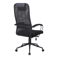 Καρέκλα γραφείου Lord I pakoworld ύφασμα σε μαύρη απόχρωση-πόδι μαύρο μέταλλο 64x61x116-126εκ