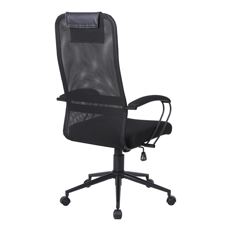 Καρέκλα γραφείου Lord I pakoworld ύφασμα σε μαύρη απόχρωση-πόδι μαύρο μέταλλο 64x61x116-126εκ