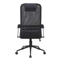 Καρέκλα γραφείου Lord I pakoworld ύφασμα σε μαύρη απόχρωση-πόδι μαύρο μέταλλο 64x61x116-126εκ