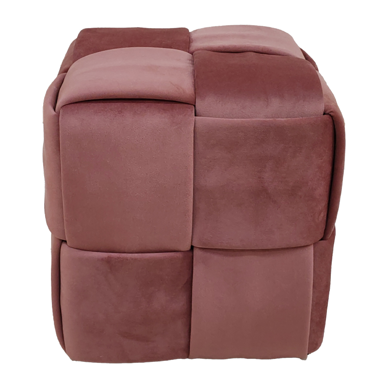 Σκαμπό Jisko pakoworld σάπιο μήλο βελούδο 38x38x40εκ Σκαμπό Jisko pakoworld σάπιο μήλο βελούδο 38x38x40εκ