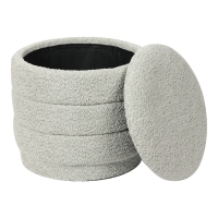 Σκαμπό-μπαούλο Bettia pakoworld μπουκλέ μέντα Φ41x38.5εκ