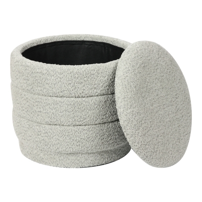 Σκαμπό-μπαούλο Bettia pakoworld μπουκλέ μέντα Φ41x38.5εκ