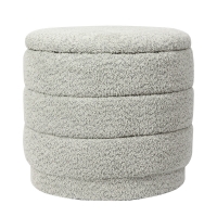 Σκαμπό-μπαούλο Bettia pakoworld μπουκλέ μέντα Φ41x38.5εκ