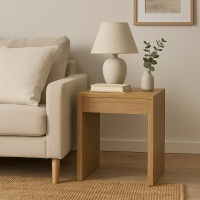 Βοηθητικό τραπέζι Focused pakoworld MDF φυσικό 40x40x50εκ Βοηθητικό τραπέζι Focused pakoworld MDF φυσικό 40x40x50εκ