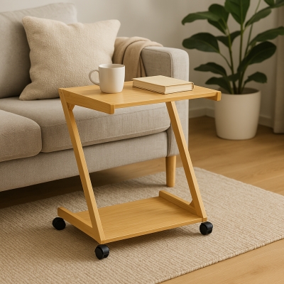 Βοηθητικό τραπέζι Fit pakoworld MDF φυσικό 50x39x59εκ Βοηθητικό τραπέζι Fit pakoworld MDF φυσικό 50x39x59εκ