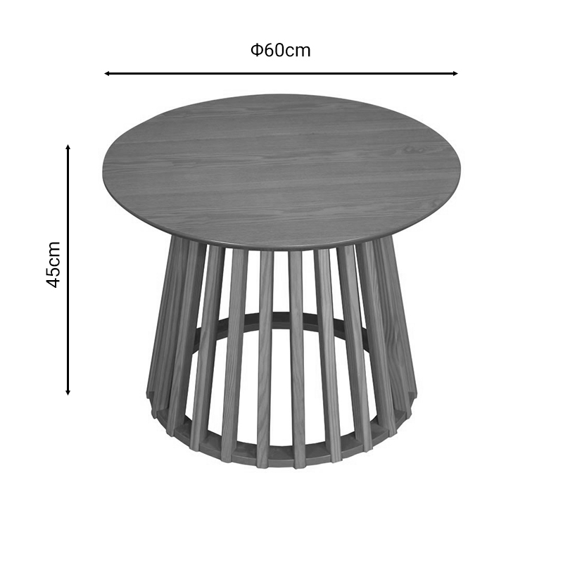 Τραπέζι σαλονιού Domonic pakoworld φυσικό Φ60x45εκ Τραπέζι σαλονιού Domonic pakoworld φυσικό Φ60x45εκ