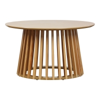 Τραπέζι σαλονιού Domonic pakoworld mdf/pw σε φυσική απόχρωση Φ80x45εκ Τραπέζι σαλονιού Domonic pakoworld mdf/pw σε φυσική απόχρωση Φ80x45εκ