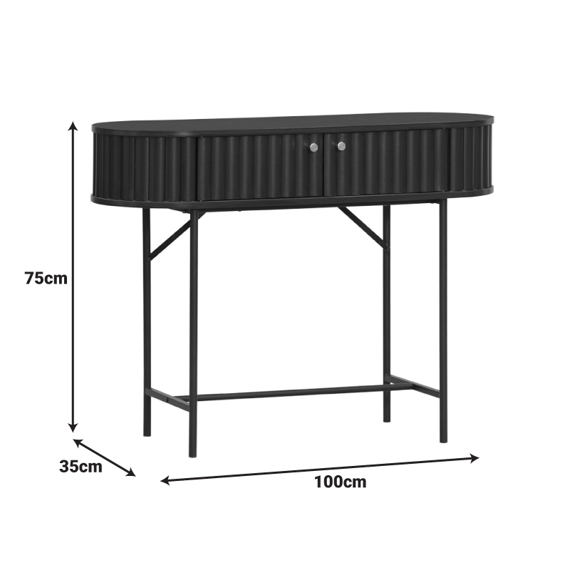 Κονσόλα Zakro pakoworld MDF-μέταλλο σε μαύρη απόχρωση 100x35x75εκ Κονσόλα Zakro pakoworld MDF-μέταλλο σε μαύρη απόχρωση 100x35x75εκ