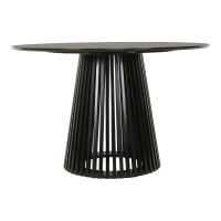 Τραπέζι Domonic pakoworld mdf σε μαύρη απόχρωση Φ120x75εκ Τραπέζι Domonic pakoworld mdf σε μαύρη απόχρωση Φ120x75εκ