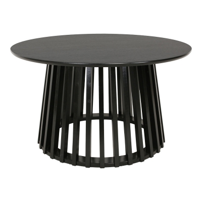 Τραπέζι σαλονιού Domonic pakoworld mdf σε μαύρη απόχρωση Φ80x45εκ Τραπέζι σαλονιού Domonic pakoworld mdf σε μαύρη απόχρωση Φ80x45εκ