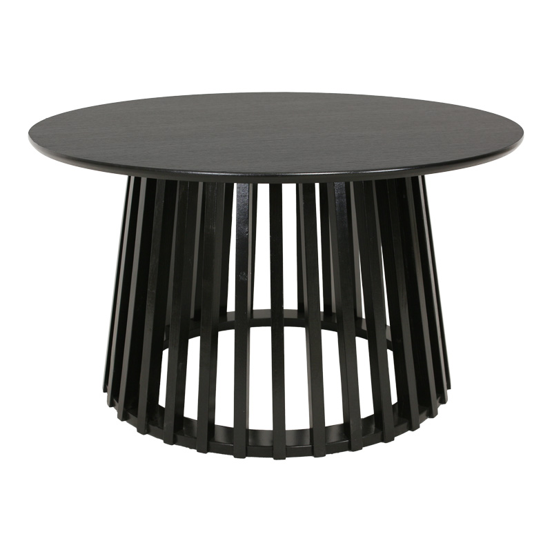 Τραπέζι σαλονιού Domonic pakoworld mdf σε μαύρη απόχρωση Φ80x45εκ Τραπέζι σαλονιού Domonic pakoworld mdf σε μαύρη απόχρωση Φ80x45εκ