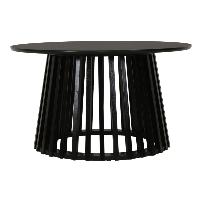 Τραπέζι σαλονιού Domonic pakoworld mdf σε μαύρη απόχρωση Φ80x45εκ Τραπέζι σαλονιού Domonic pakoworld mdf σε μαύρη απόχρωση Φ80x45εκ